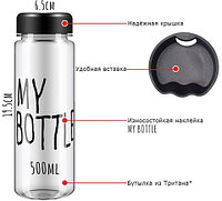 Бутылочка для воды My Bottle 500мл в мешочке (Черный) SS-MB500 Бутылочка для воды My Bottle 500мл в мешочке (Черный)