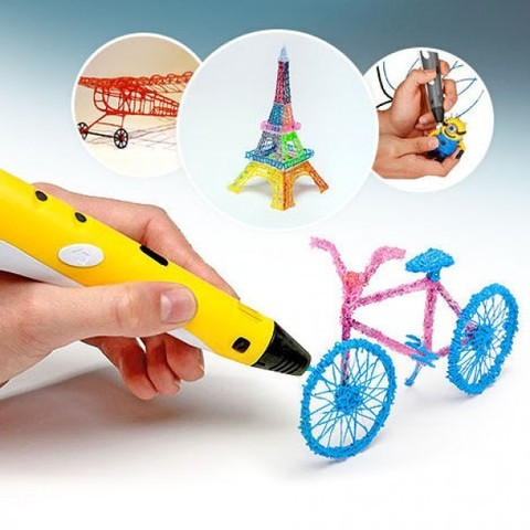 3D ручка с OLED-дисплеем для рисования в воздухе 3D PEN-2 RP-100B (Желтый) - фото 1 - id-p70218355