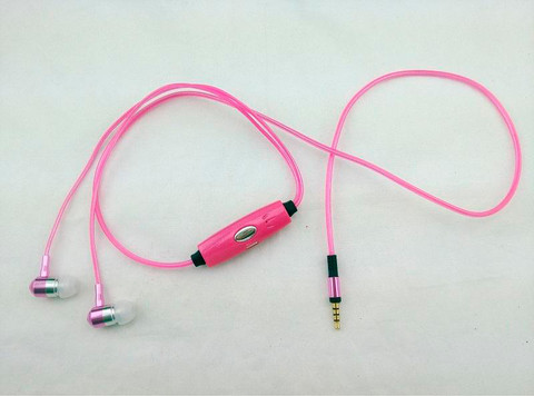 Наушники светящиеся вакуумные металлические Glowing Earphone (Розовый) - фото 5 - id-p70219174