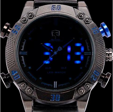 Часы наручные мужские спортивные Shark Sport Watch SH265 (Черный с синим) - фото 5 - id-p70219229