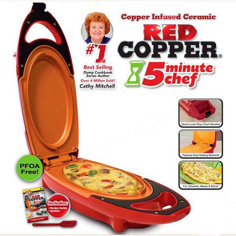 Омлетница керамическая электрическая RED COPPER 5 minute chef