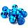 Набор елочных шаров с декоративным покрытием трех видов в тубе (Синий / 4 см), фото 2