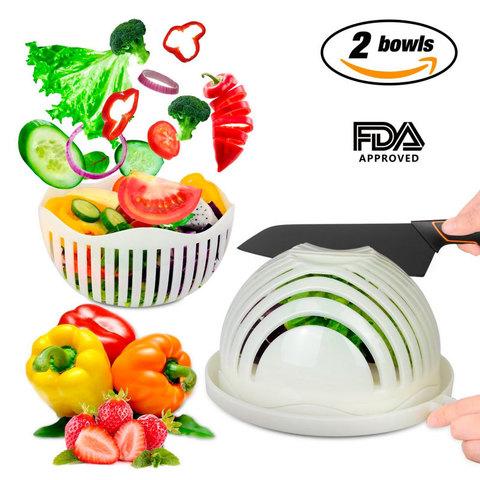 Салатница-овощерезка 2 в 1 Salad Cutter Bowl