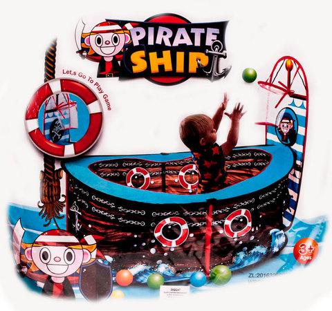 Сухой бассейн для шариков PIRATE SHIP с баскетбольным кольцом