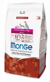 Monge  Extra Small Adult Lamb, Rice&Potatoes, Монже сухой корм для собак миниатюрных пород с ягненком 2,5 кг