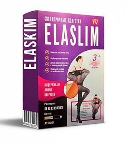 Сверхпрочные капроновые колготки ELASLIM 40 DEN (Размер-2 / Телесный) - фото 6 - id-p70220138