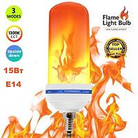 Лампа LED Flame Effect с имитацией пламени огня [9, 15 W] (Е14 / 15W)