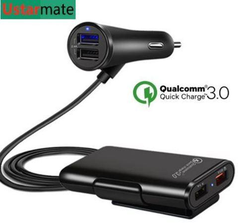 Зарядное устройство Quick Charge 3.0 для передних и задних пассажиров автомобиля [4 USB порта] - фото 1 - id-p70220219