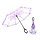 Чудо-зонт автоматический прозрачный «Перевертыш наоборот» (Фиолетовые цветы), фото 4