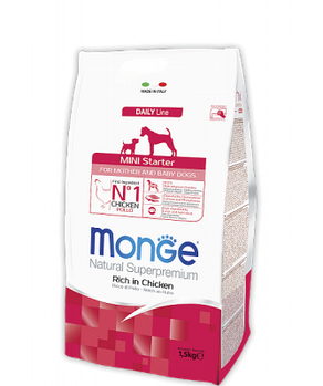 Monge Mini Starter для беременных и кормящих мелких собак курица1.5 кг