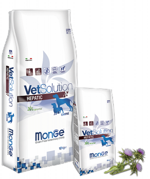 Monge Vetsolution HEPATIC диета для собак при печеночной недостаточностии, 2кг.