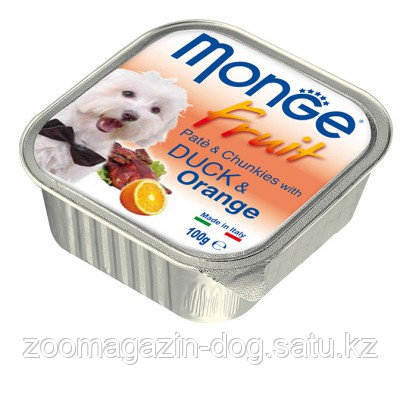 Monge Fruit Dog DUCK&ORANGE паштет для собак с уткой и апельсином, 100гр.