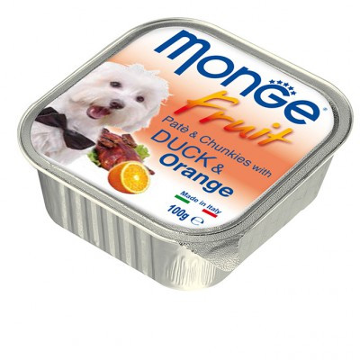 Monge Fruit Dog DUCK&ORANGE паштет для собак с уткой и апельсином, 100гр. - фото 1 - id-p70226880