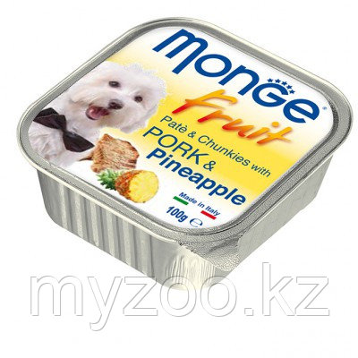 Monge Fruit Dog PORK&PINEAPPLE паштет для собак со свининой и ананасом, 100гр. - фото 1 - id-p70226883