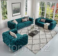 Современный бархатный диван (2х местный), фото 3