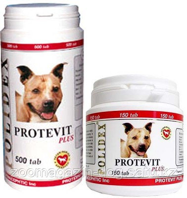Polidex PROTEVIT PLUS витамины для собак улучшение обмена веществ, 150 табл