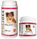 POLIDEX Polivit-Ca plus, Полидекс, мультивитамины для щенков, уп 150 табл.
