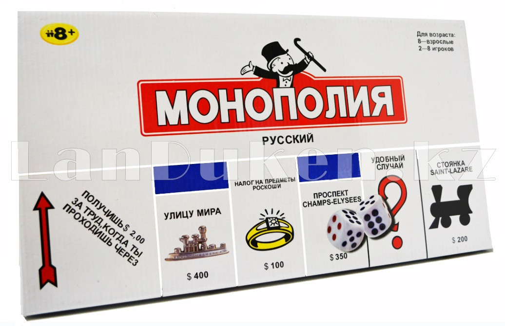 Настольная игра Монополия на русском языке (до 8 игроков)