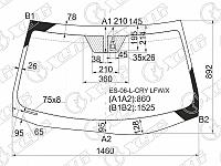 Стекло лобовое в клей (панорамная крыша) LEXUS ES350 06-12