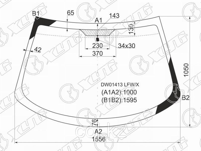 Стекло лобовое в клей CHRYSLER SEBRING/DODGE STRATUS 4D 00-06 / VOLGA SIBER 08-10 - фото 1 - id-p58310539