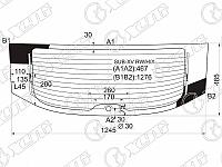 Стекло заднее (крышка багажника) с обогревом в клей SUBARU XV 11-17