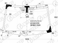 Стекло лобовое с обогревом щеток в клей CADILLAC CTS 02-07