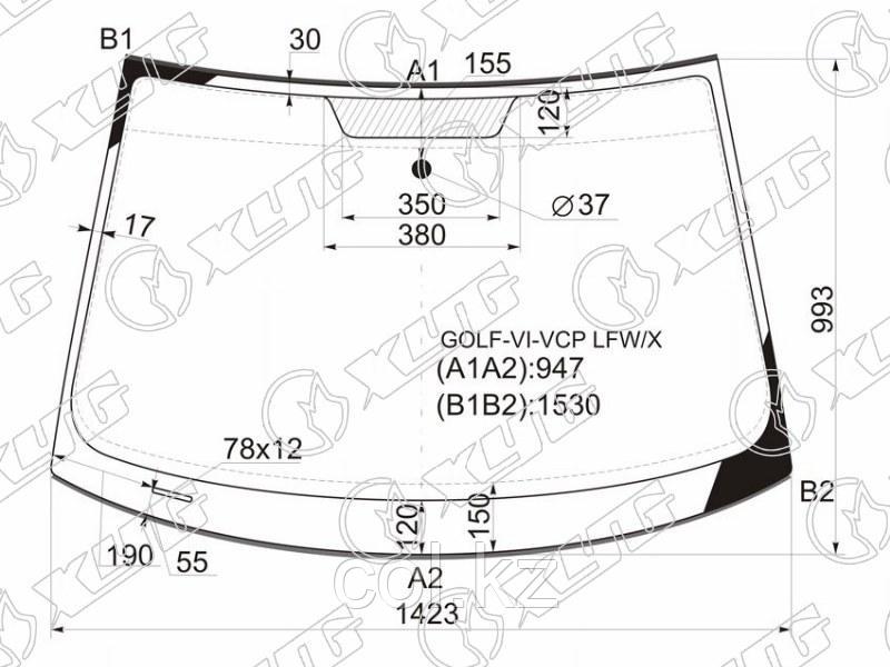 Стекло лобовое в клей VOLKSWAGEN GOLF VI 3/5D HBK 08-12