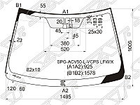 Стекло лобовое атермальное с датчиком дождя в клей TOYOTA CAMRY ACV50 11-18 (Solar-X защита от ультрафиолета)
