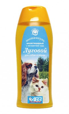 ЛУГОВОЙ, шампунь от блох для кошек и собак, фл. 270 мл.