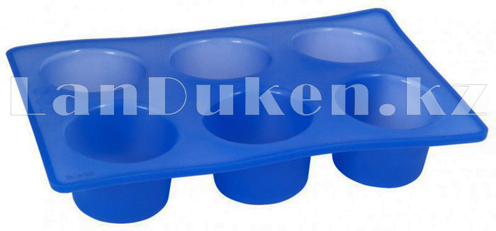 Силиконовая форма для выпечки 6 ячеек (голубая) - фото 2 - id-p70287104