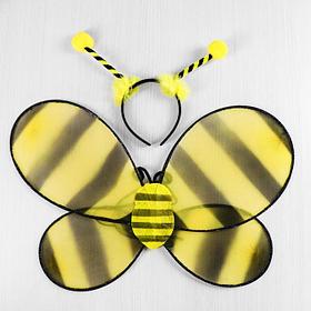 Карнавальный набор "Пчёлка" 2 предмета: ободок, крылья