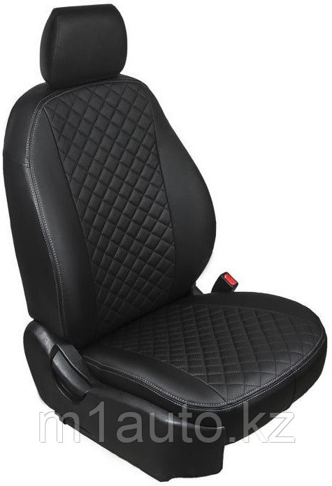 Чехлы модельные из экокожи на Toyota Camry 50-55/Тойота Камри 50-55 /Строчка,Ромб