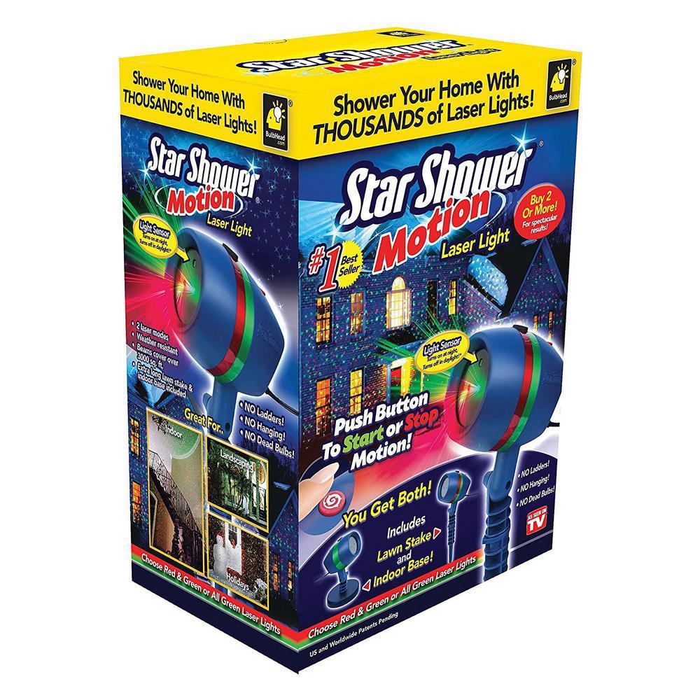 Лазерный проектор на дом Star Shower Motion Laser Light Звездный Душ, дождь, праздник, подсветка новый год - фото 2 - id-p70299531