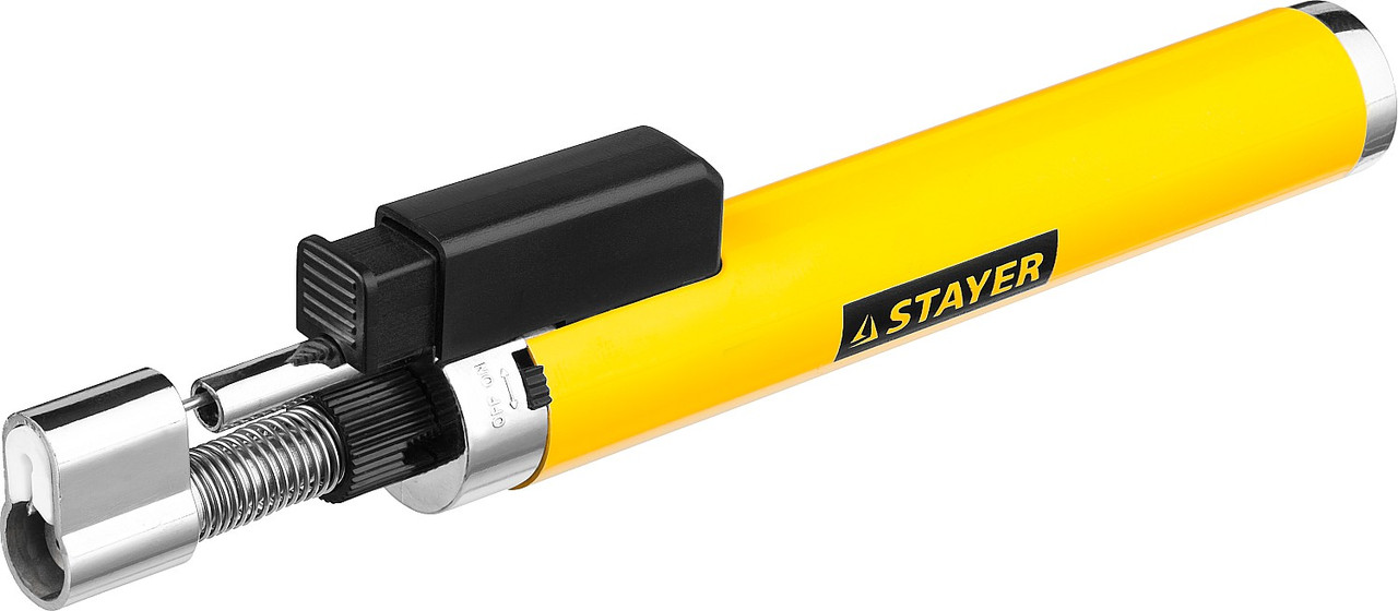 Газовая горелка-карандаш "MaxTerm", STAYER "MASTER" 55560, с пьезоподжигом, регулировка пламени, 1100С (55560) - фото 2 - id-p55646132