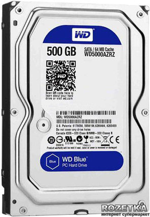 Жесткий диск HDD 500 Gb Western Digital (WDblue), WD5000AAKX , SATA III, фото 2