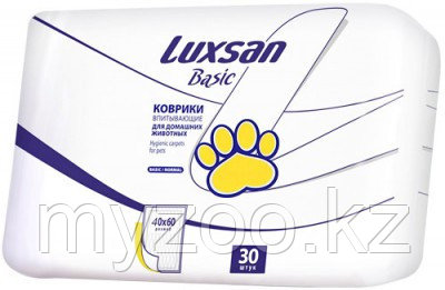 LUXSAN BASIC, пеленки для животных, 60 х 90 см. уп. 30 шт.