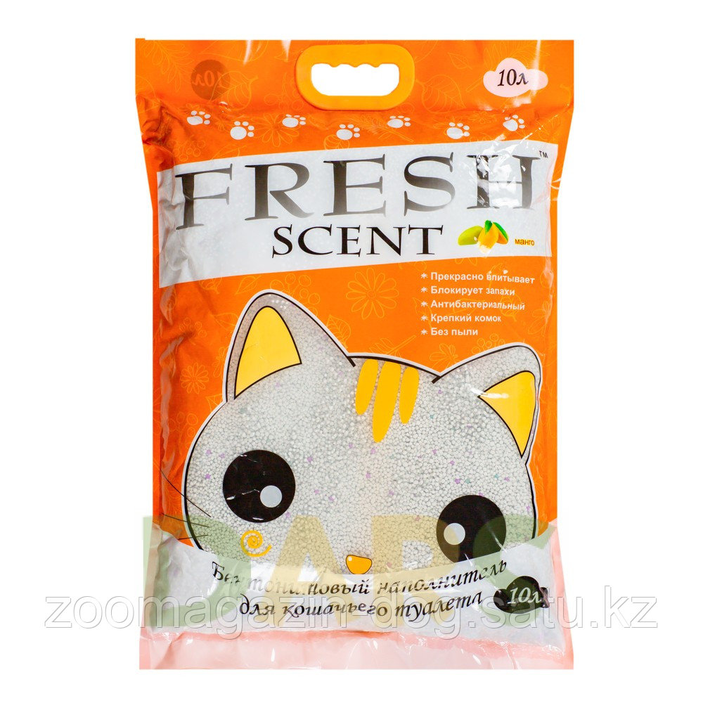 Fresh Scent Комкующийся наполнитель с ароматом манго, уп. 10л 8кг.