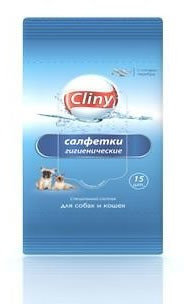 Cliny, Клини гигиенические салфетки для собак и кошек, уп. 10шт.
