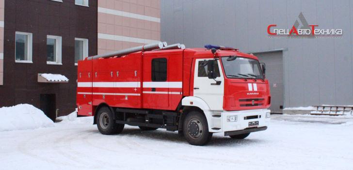 Автоцистерна пожарная АЦ-5,0-40/100 (43253) На базе Камаз 43253; Насос: С насосом заднего расположения