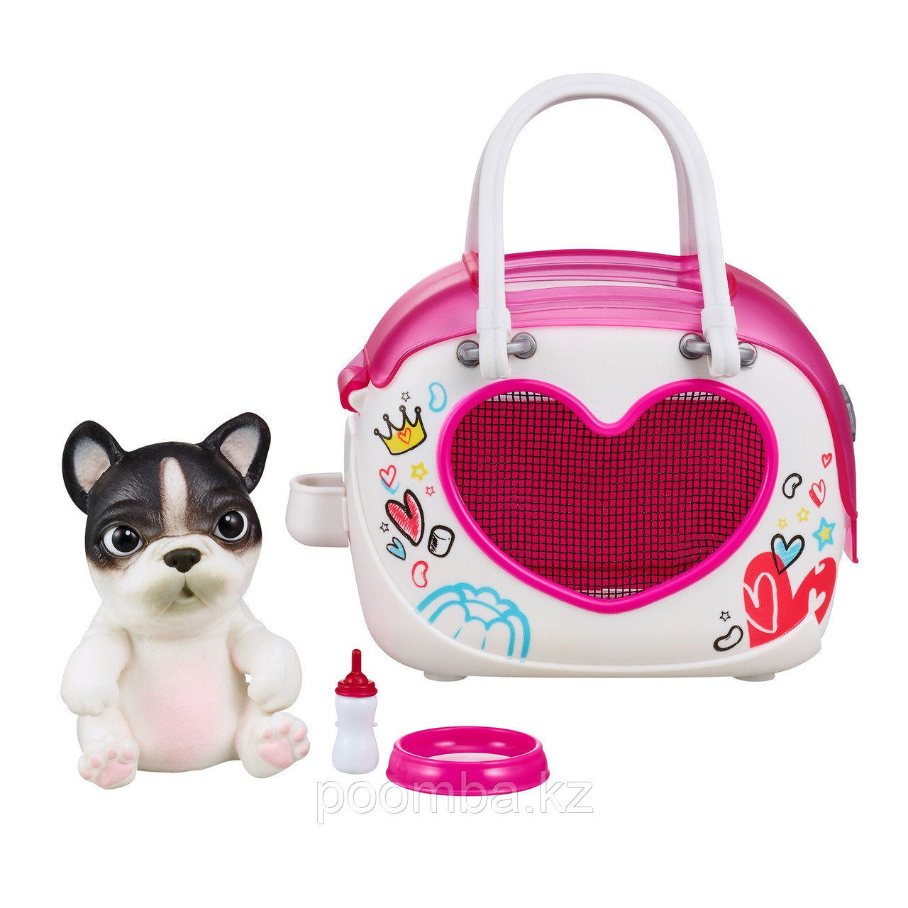 Интерактивная игрушка сквиши-щенок OMG Pets! в переноске