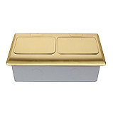 Shelbi Напольный/настольный лючок на 2х3 модуля, металл, золото, фото 7