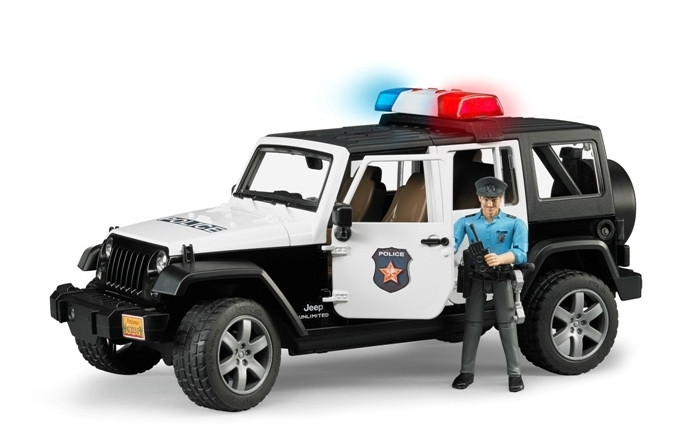Полицейский внедорожник Jeep Wrangler Unlimited Rubicon с фигуркой Bruder 02-526
