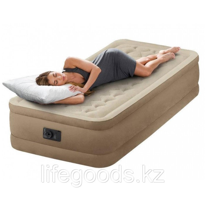 Односпальная надувная кровать со встроенным насосом Intex 64426