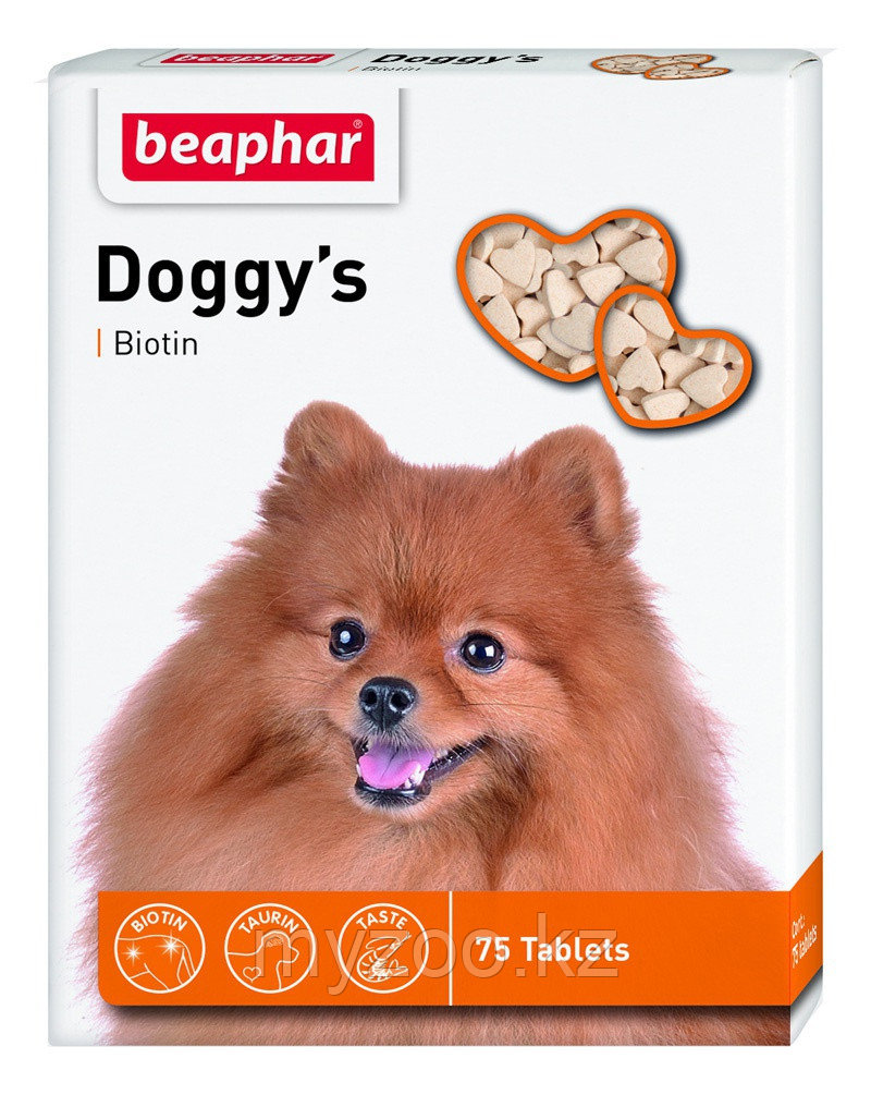 Beaphar Doggy’s Junior+Biotin , Беафар Доггис Джуниор+ Биотин, витамины для щенков, 75 табл.