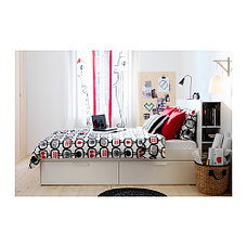 Кровать каркас с изголовьем БРИМНЭС 160х200 Лурой ИКЕА, IKEA, фото 2