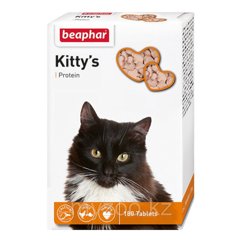 Beaphar Витамины Kitty's Protein, 180 таб. |Беафар Cердечки с протеином|