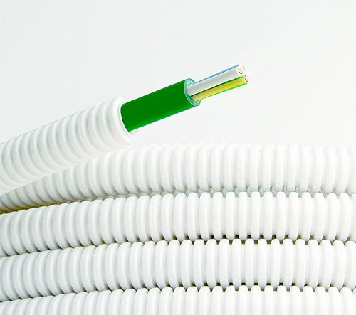 Электротруба ПЛЛ гибкая гофр. д.20мм, с кабелем ППГнг(А)-HF 3x1,5мм² РЭК "ГОСТ+",50м