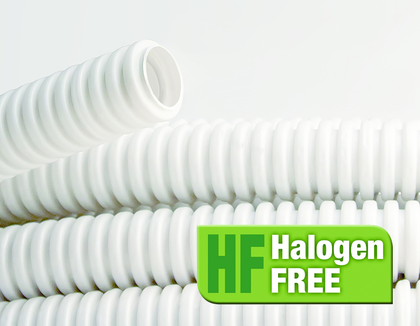 Труба ПЛЛ гибкая гофр. д.50мм, ПВ-0, с протяжкой,15м, цвет белый