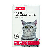 Beaphar Flea&Tick Collar S.O.S. белый 35 см |Ошейник от блох и клещей для кошек|