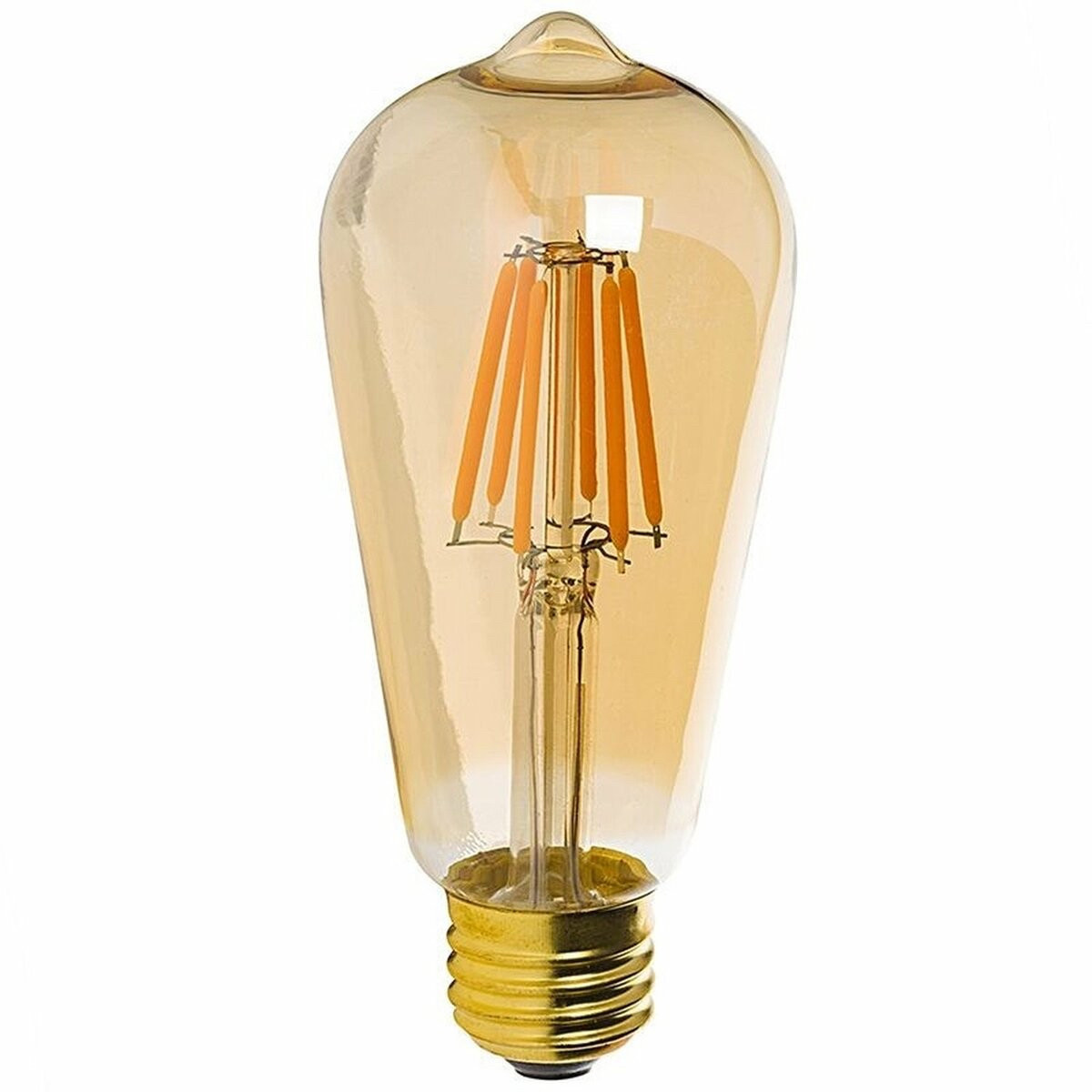 Лампа светодиодная декоративная Filament, груша, янтарный, E27, 4W, 6W 8W 220V, теплый - фото 3 - id-p70342355